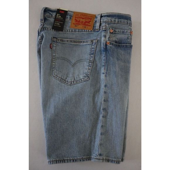 Levi's 511 Men's Sz 33 Blue Slim Fit Stretch Denim 10" Jean Shorts - Picture 3 of 6